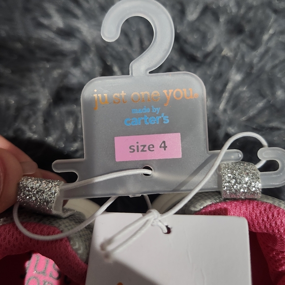 Carter's Metallic and Pink Kids Sneakers Size 4c - Picture 2 of 2